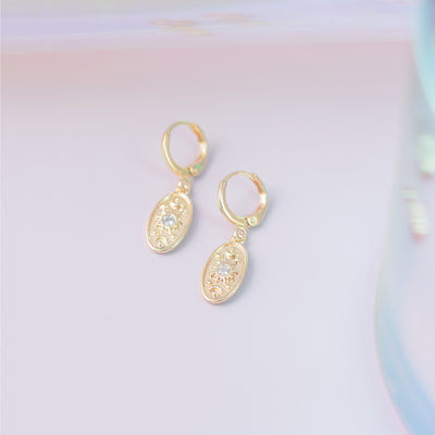 Iris Huggie Earrings