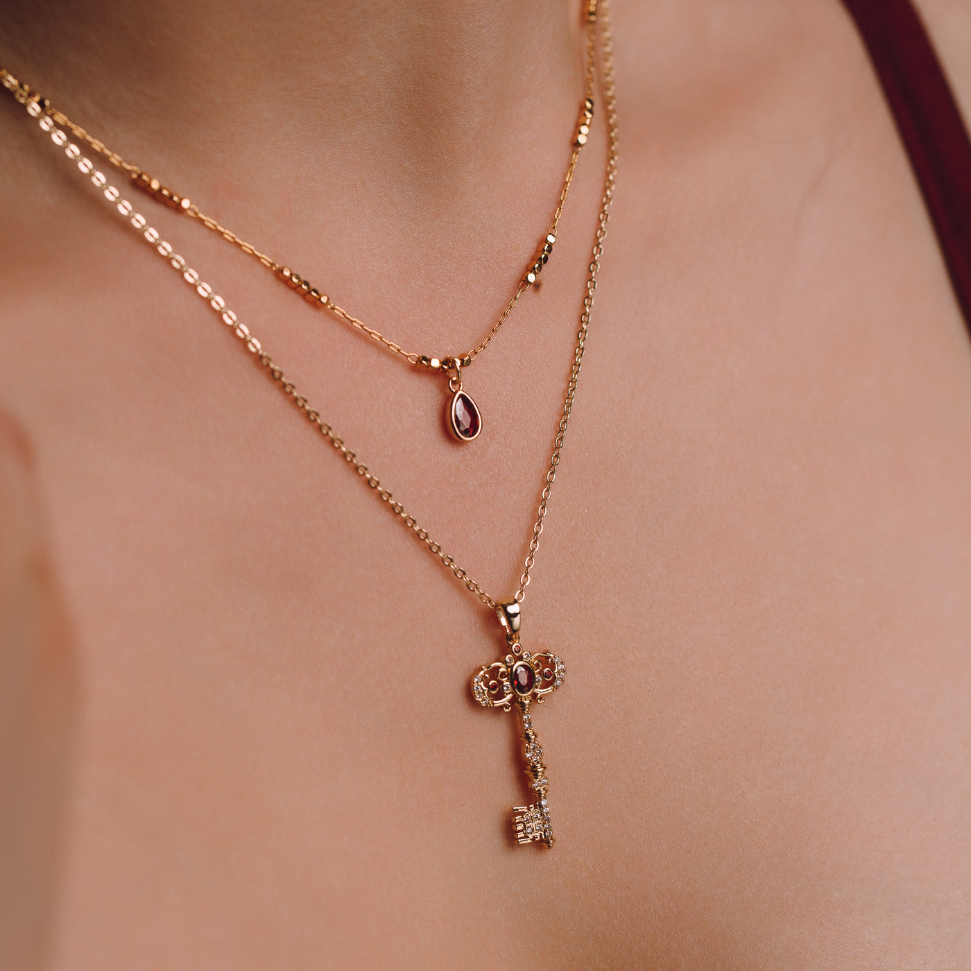 Cerise Layered Necklace